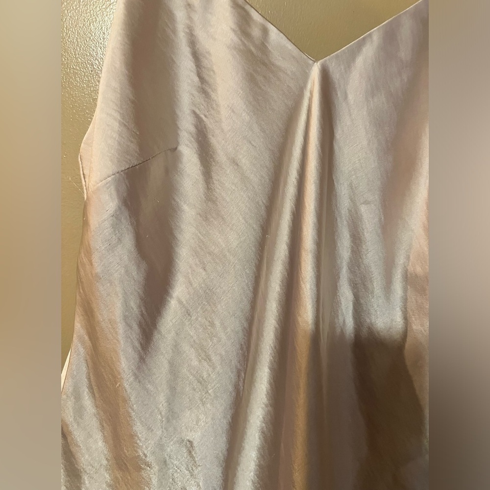 Dress Forum taupey V-Neck Slip Dress silky soft sheath satin - Picture 6 of 10